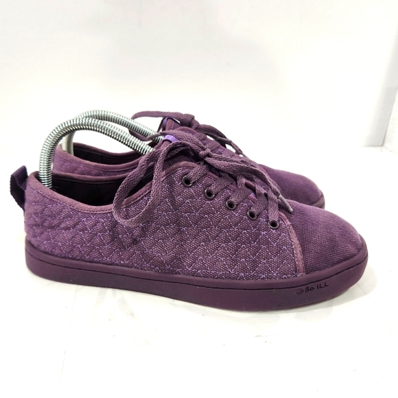 So iLL Casual Shoes Lace Up Sneakers Women 8.5/ Men 7 Purple Monochromatic‎ - Picture 2 of 12